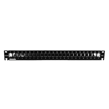 Патч-панель для 24 модулів Keystone 19’’, 1U, чорна, Corning