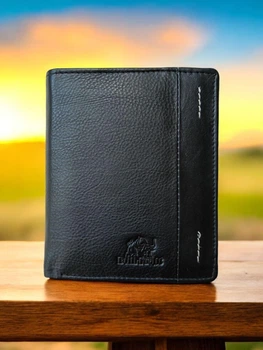 Чоловічий шкіряний гаманець Bull Kraft чорний №1002ч