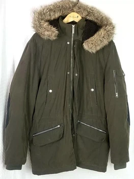 Куртка-парка Nautica Men's Brushed Bi-Blend Oversized Hooded Parka Color: Dark Olive XL