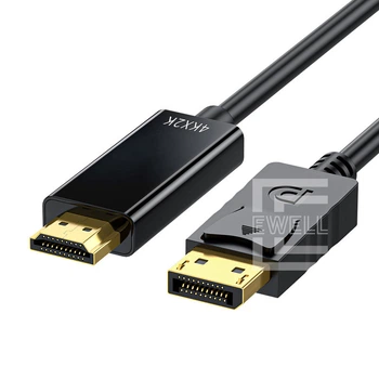 Кабель Ewell DisplayPort to HDMI, 4K 60Hz, 1.8 метра, черный (EW637)