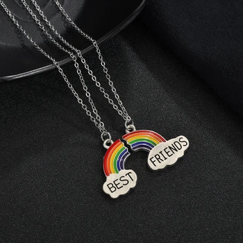 Оригинальные кулоны дружбы Best Friends на цепочке в подарок для друзей