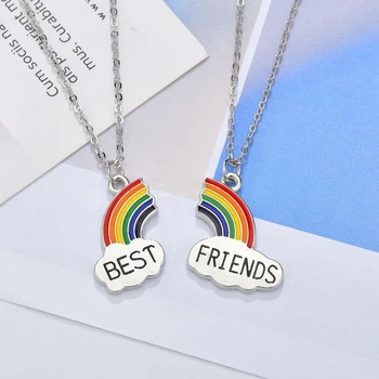 Парные кулоны-подвески дружбы Best Friends на цепочке для друзей