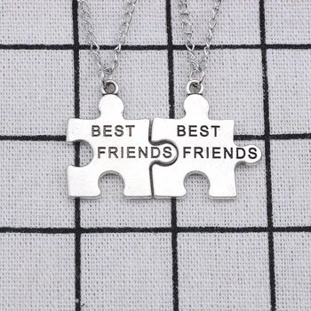Парные кулоны-пазлы Best Friends подарок для ваших друзей из бижутерного сплава U8018
