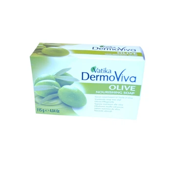 Мыло питательное Ватика дермовива Дабур Vatika dermoviva olive nourishing soap Dabur Оливковое 115 г (00282)