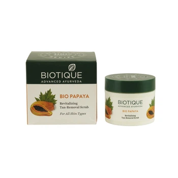 Скраб для лица очищающий Biotique Bio Papaya Scrub биотик био папая 85 мл (00308)