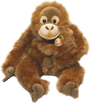 Maskotka Bon Ton Toys WWF Plush Collection Orangutan mama z dzieckiem 30 cm (8712269161126)