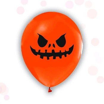 Латексный шар Balonevi с рисунком Тыква 12" 30см оранжевой 9024