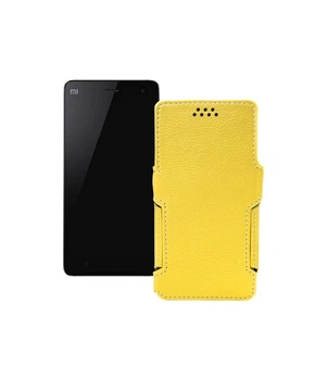 Чохол-книжка з екошкіри для телефону Xiaomi Mi Note Жовтий