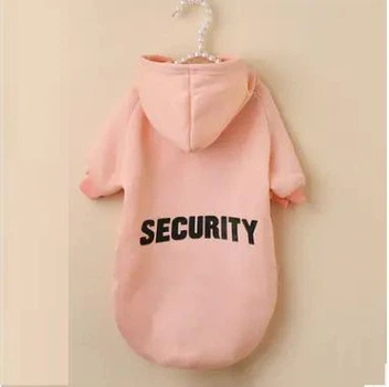 Розовый Худи Security на флисе для котов и кошек 2XL