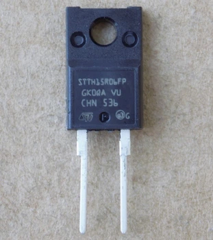 Диод STTH15R06FP (600V,15A) , TO220F-2pin ( Замена для 15ETH06FP , ETH1506FP , MURF1560 , SDURF1560, STTH12R06FP , SF1008F , SF100