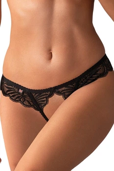 Трусики з відкритим доступом Obsessive 2/3(S/M) Чорний (101411)
