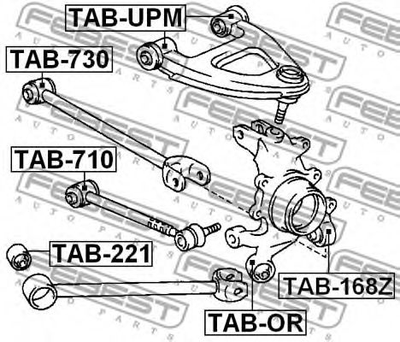 Сайлентблок підвіски Febest (TAB168Z)