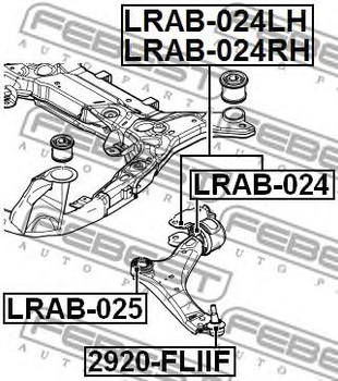 Сайлентблок подвески Febest (LRAB024)