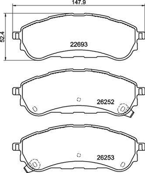 Гальмівні колодки дискові Brembo (P24235)