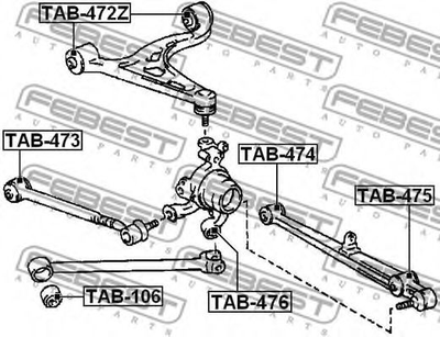 Сайлентблок підвіски Febest (TAB473)