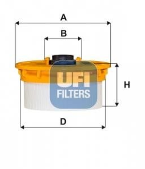 Топливный фильтр UFI (2613800)