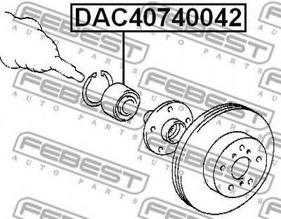 Підшипник колісний Febest (DAC40740042)