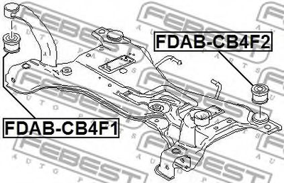 Сайлентблок подвески Febest (FDABCB4F1)