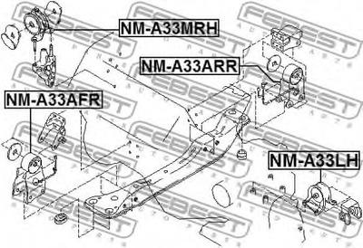 Опора двигуна / КПП Febest (NMA33ARR)