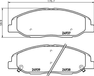 Гальмівні колодки дискові Brembo (P09016)