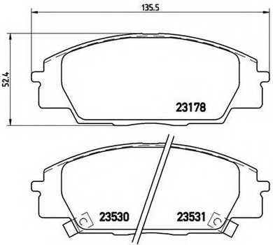 Гальмівні колодки дискові Brembo (P28032)