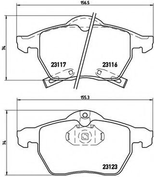 Гальмівні колодки дискові Brembo (P59048)