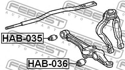 Сайлентблок подвески Febest (HAB035)