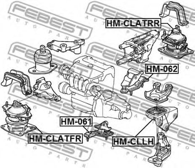 Опора двигуна / КПП Febest (HMCLLH)