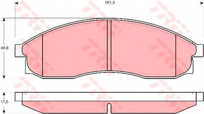 Гальмівні колодки, дискові TRW (GDB3107)