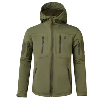 Мужская куртка Eagle Soft Shell JA-01-0 с флисом Olive Green 2XL