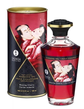 Зігріваюча масажна олія Shunga Warming Oil Blazing Cherry 100 мл