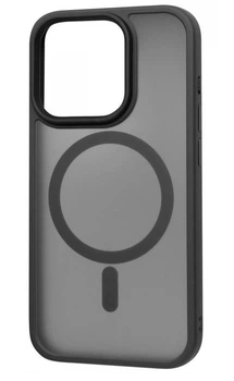 Чехол матовый Fibra Matte Metal Buttons with MagSafe для Apple iPhone 13/14 Black
