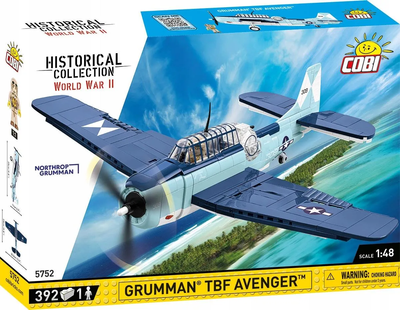 Klocki konstrukcyjne Cobi HC WWII Grumman Tbf Avenger 393 elementy (5902251057527)