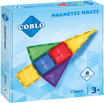 Klocki magnetyczne Coblo Classic Construction 8 elementów (8720299411302)