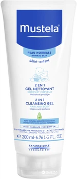 Очищуючий гель Mustela Bebe для волосся і тіла 200 мл (3504105028183)