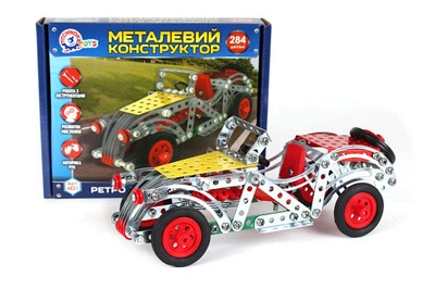 Конструктор TechnoKToys металл Ретро машина, 284 дет. (4821)