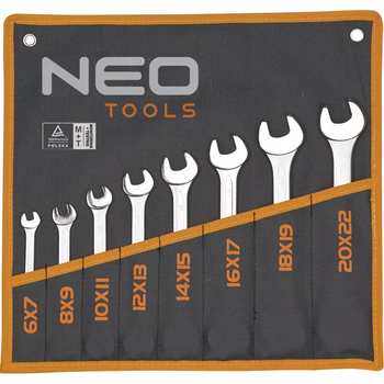 Набор рожковых ключей NEO Tools двусторонние 6 - 22 мм 8 шт. 09-851 (5907558411546)