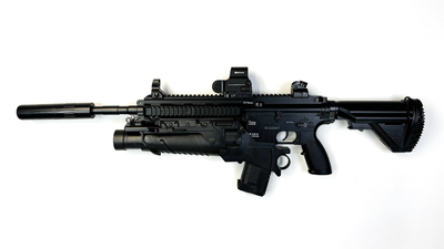 Автомат HK416 30H-D614KH стріляє орбізами, Іграшковий гелевий автомат на кульках orbeez + 2500 орбізів
