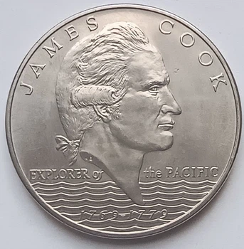 1 Тала, Самоа, 1970. Капітан Джеймс Кук - Пам'ятна монета Самоа. 200-річчя подорожей капітана Кука (1769–1779). Законний платіжний засіб (50007)