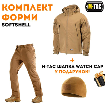 Тактический теплый комплект формы M-Tac Soft Shell Winter Coyote M