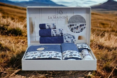 Подарочный набор полотенец La Maison, 3 шт. с ароматом для дома Esme Mavi