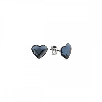 Срібні сережки Spark зі Swarovski Heart Studs K2808DB