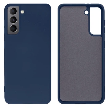 Чехол противоударный Silicone case защита камеры Kassel для Samsung S21 (08) темно синий Dark Blue