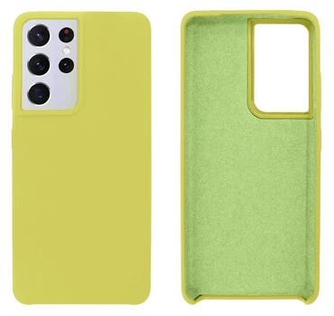 Чохол Silicone case Camera Protective для Samsung S21 Ultra (06) лимонний Flash
