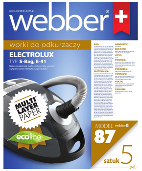 Zestaw worków do odkurzacza Webber Electrolux S-BAG/E41 (02WWE41)