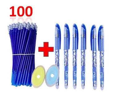 Набор гелевих ручек Пиши-стирай 6шт+100 стержней +2 резинки blue (FR-1115)