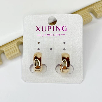 Сережки позолота Xuping Ювелірна біжутерія Конго Золотистий 14 мм S15263