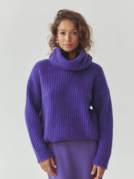 Sweter z golfem damski Tatuum Crocus T2433.095 M Fioletowy (5900142376986)