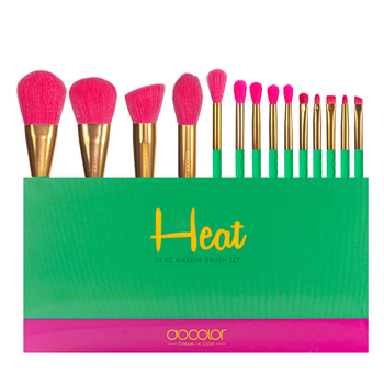 Набір пензлів для макіяжу Docolor Summer Heat Т1401 (14шт)