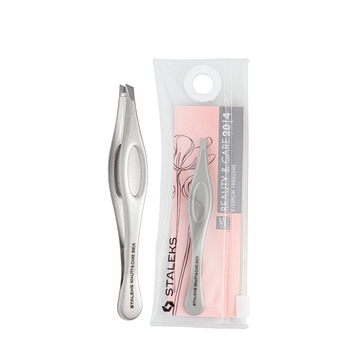Пінцет для брів Staleks Beauty & Care скошений TBC-20/4